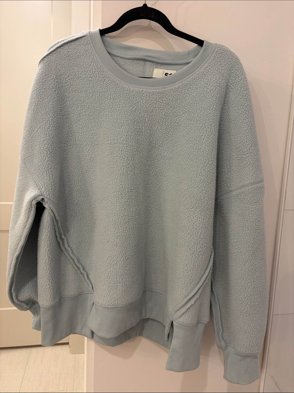 SO Light Blue Crewneck Fleece Pullover